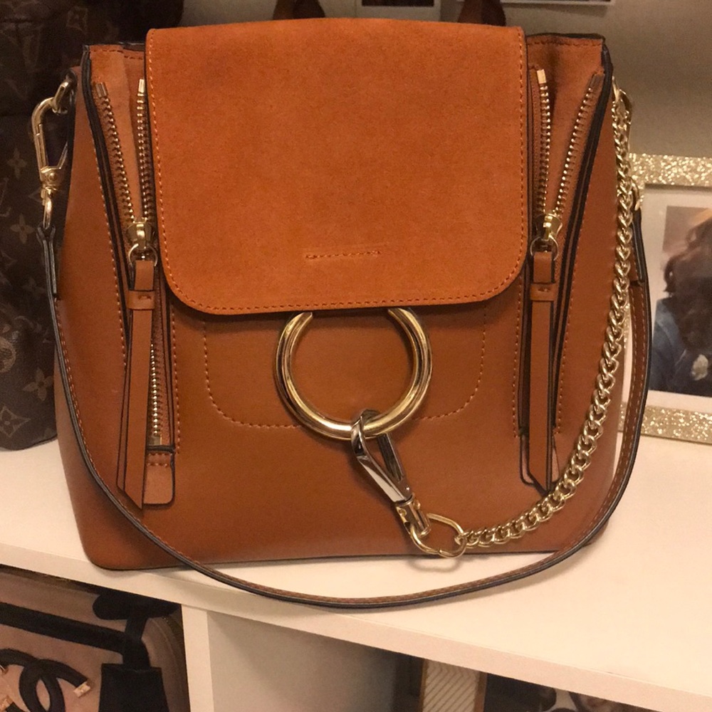 Brown Chain Handbag Backpack - Picture 2 of 10